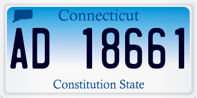 CT license plate AD18661