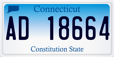 CT license plate AD18664