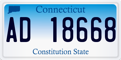 CT license plate AD18668