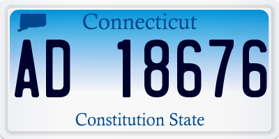 CT license plate AD18676