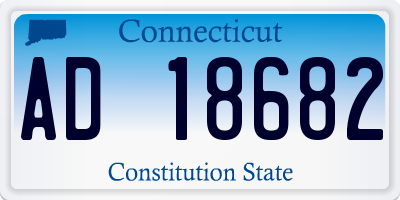 CT license plate AD18682