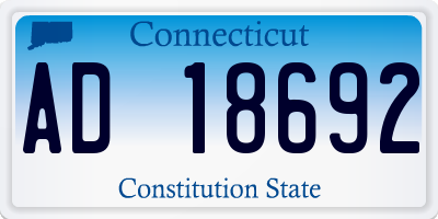 CT license plate AD18692