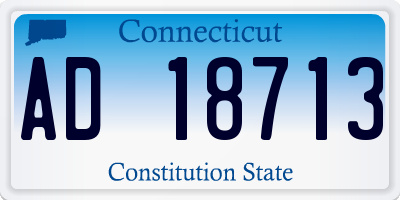 CT license plate AD18713