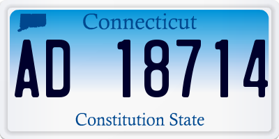 CT license plate AD18714