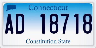CT license plate AD18718