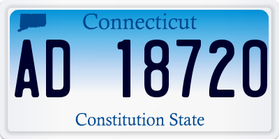 CT license plate AD18720