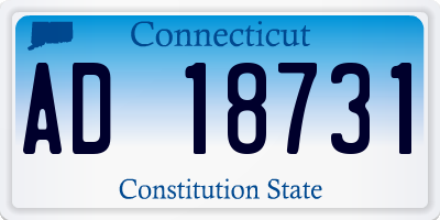 CT license plate AD18731