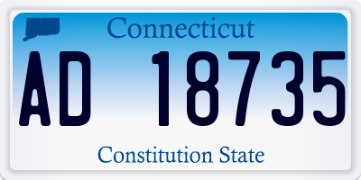 CT license plate AD18735