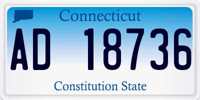 CT license plate AD18736