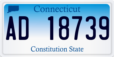 CT license plate AD18739