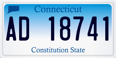 CT license plate AD18741