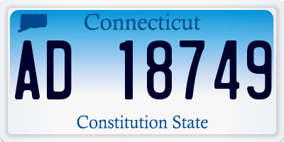 CT license plate AD18749