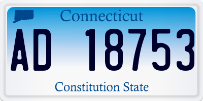 CT license plate AD18753