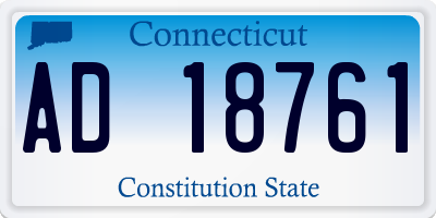 CT license plate AD18761
