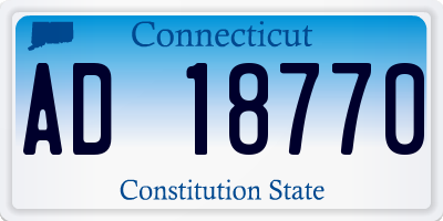 CT license plate AD18770