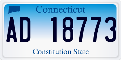 CT license plate AD18773