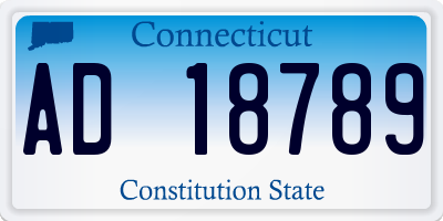 CT license plate AD18789