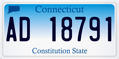 CT license plate AD18791