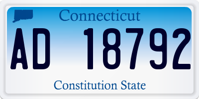 CT license plate AD18792