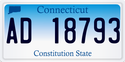 CT license plate AD18793