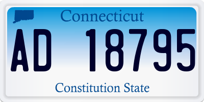 CT license plate AD18795