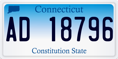 CT license plate AD18796