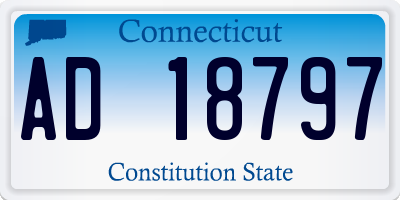 CT license plate AD18797