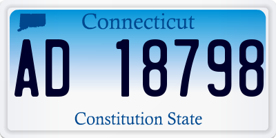 CT license plate AD18798