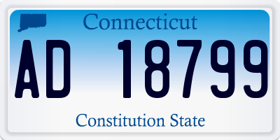 CT license plate AD18799
