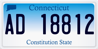CT license plate AD18812