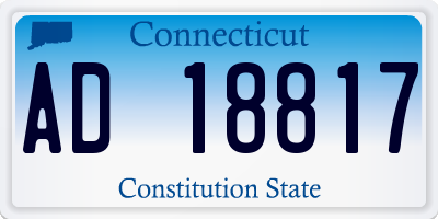 CT license plate AD18817