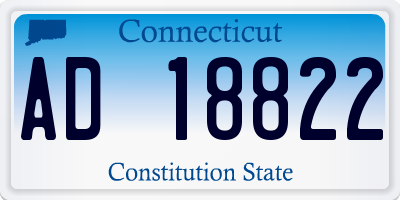 CT license plate AD18822