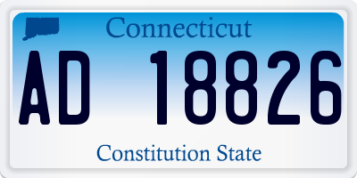 CT license plate AD18826