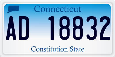 CT license plate AD18832