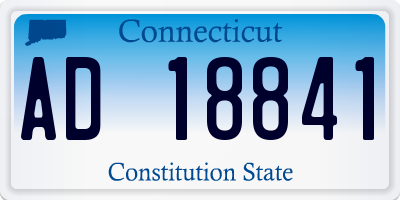 CT license plate AD18841