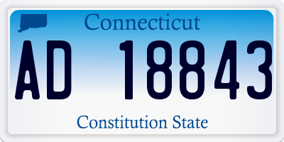 CT license plate AD18843