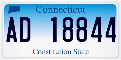 CT license plate AD18844
