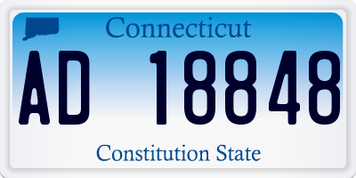 CT license plate AD18848