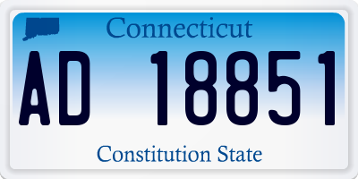CT license plate AD18851