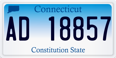 CT license plate AD18857