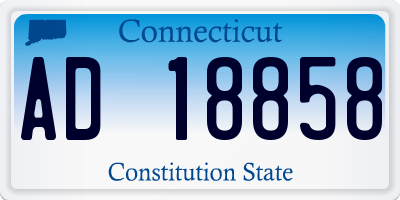 CT license plate AD18858
