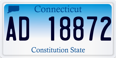 CT license plate AD18872