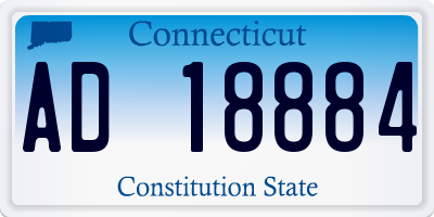 CT license plate AD18884