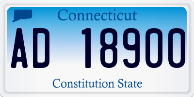 CT license plate AD18900