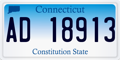 CT license plate AD18913