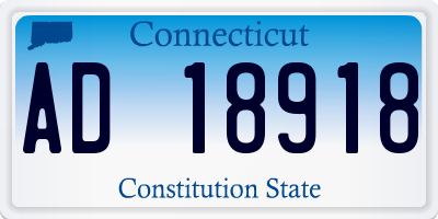 CT license plate AD18918
