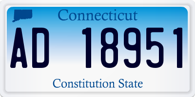 CT license plate AD18951