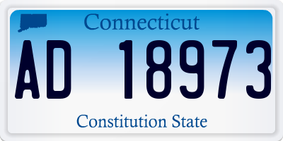 CT license plate AD18973