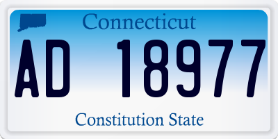CT license plate AD18977