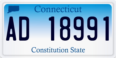 CT license plate AD18991